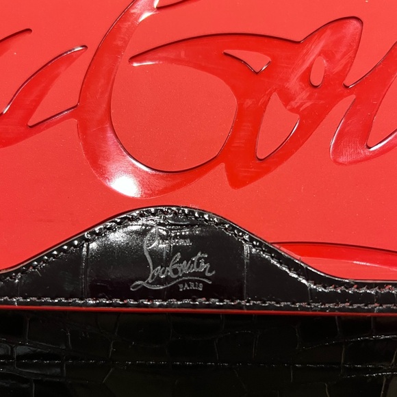 Christian Louboutin Cabarock Croc-effect glossed leather Tote handbag - Picture 9 of 14